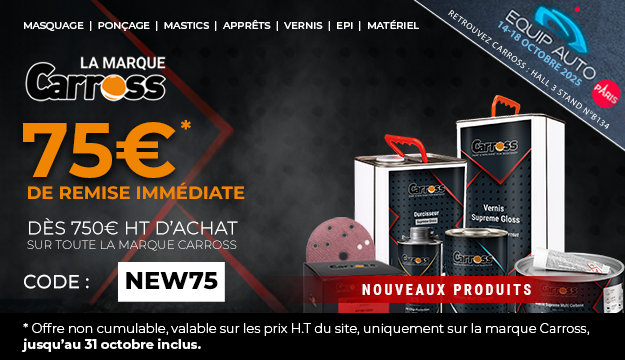 75€ de remise immédiate sur la marque Carross 75€ de remise immédiate sur la marque Carross avec le code NEW75