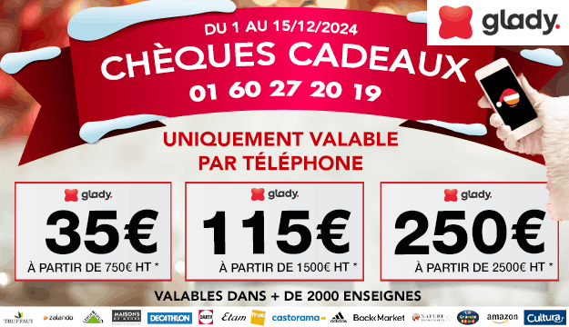 jusqu'à 250€ de chèques cadeaux