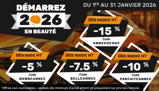 Commencez l’année 2026 en beauté avec nos codes promotionnels en fonction du montant de vos commandes jusqu'à -15% de réduction