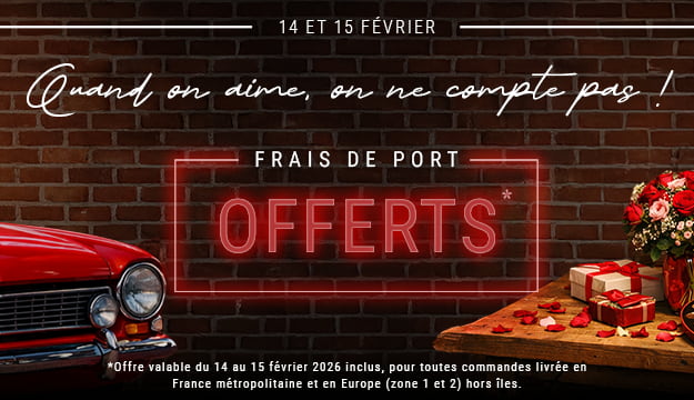 le 14/02 et 15/02 Frais de port offerts sans minimum d'achat ! Frais de port offerts sans minimum d'achat !
